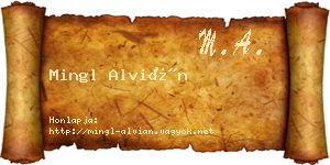 Mingl Alvián névjegykártya